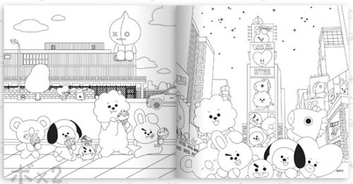 Bt21 カラーリングブック 大人の塗絵 取寄せ 韓国コスメ韓流グッズ