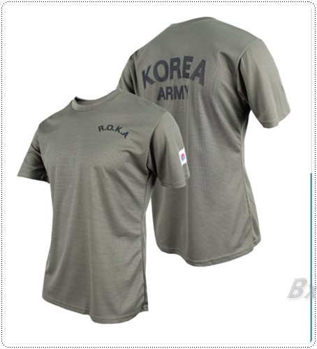 韓国軍服 ROKA TEE アーミー半そでTシャツ カーキ 韓国軍隊 男女共用 ★取寄せ - ボチボチ韓流マート