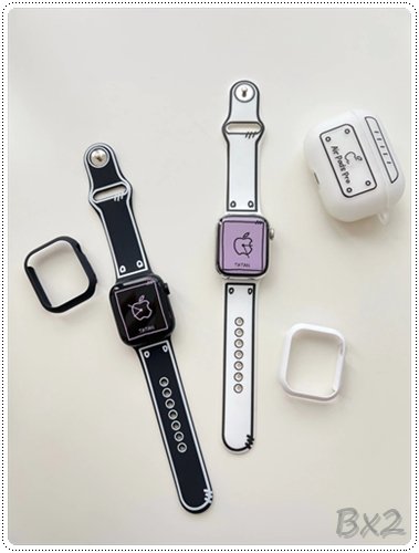 アップルウォッチ 手書き風デザイン バンド+フレームセット AppleWatch