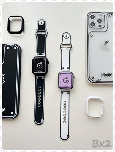 アップルウォッチ 手書き風デザイン バンド+フレームセット AppleWatch