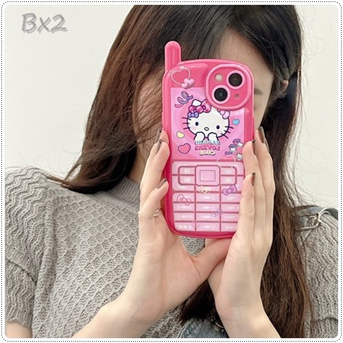 ハローキティ レトロ携帯デザイン ピンク iPhoneケース 6☆取寄せ