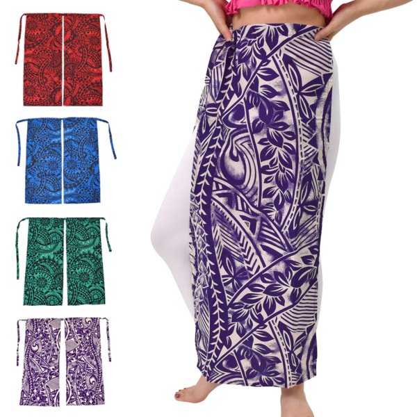 T01166 パレオ | フラダンス衣装 タヒチアン 綿混 巻きスカート 