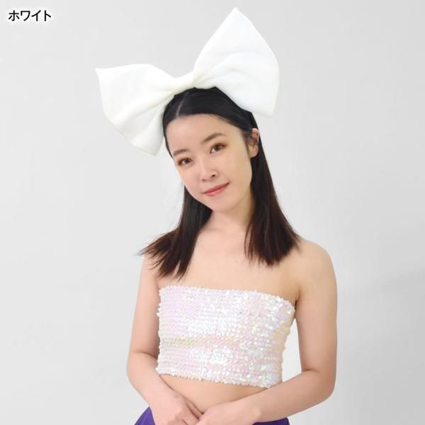 S212T23 リボンカチューシャ | ヘアアクセサリー 無地 シフォン
