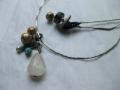 Antique crystal & karen silver Necklace - a