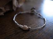 Old shell + Silver beads bracelet