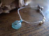 Roman glass + Pearl rope bracelet