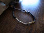 Roman glass + Silver beads bracelet