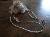 Jade + French antique beads necklace - Long