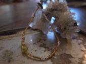 Jade + Vintage gold beads bracelet