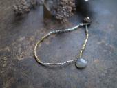 Labradorite + seed beads bracelet