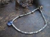 Iolite + seed beads bracelet