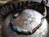 Turquoise + Old glass beads bracelet