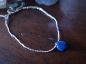 bracelet : Lapis lazuli + Silver beads