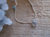 bracelet : Labradorite + Silver beads