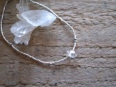 bracelet : Harkimer diamond + Silver beads