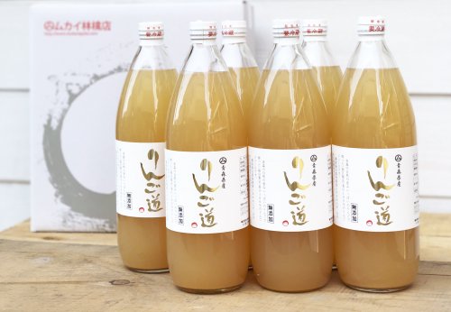 ◆青森りんごジュース 「りんご道」1000ml×6本セット - 青森県