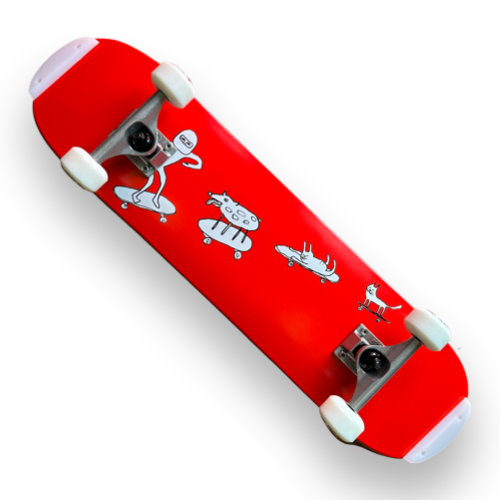 shinsuke nakamura x m80sb fs complete red | 7.375インチデッキ - スケートボードプロショップm80