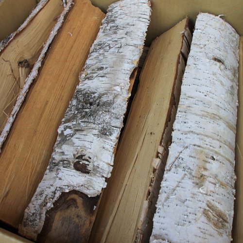 白樺薪 中割 10ケース 合計150kg 薪のお店木rara