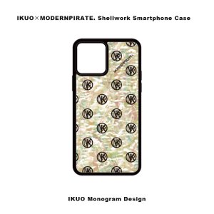 【 IKUO×MODERNPIRATE. Shellwork Smartphone Case / IKUO Monogram Design 002 】