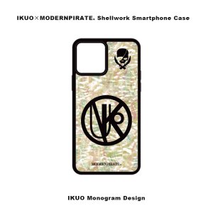 【 IKUO×MODERNPIRATE. Shellwork Smartphone Case / IKUO Monogram Design 001 】