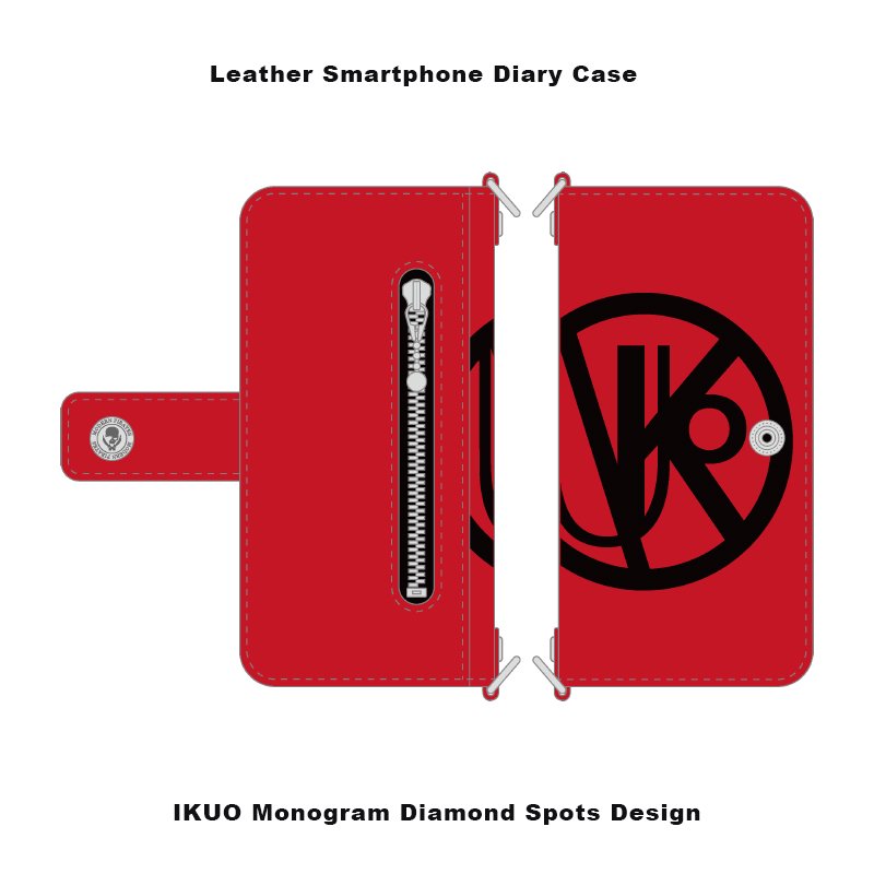 IKUO×MODERNPIRATES Leather Smartphone Diary Case / IKUO Monogram