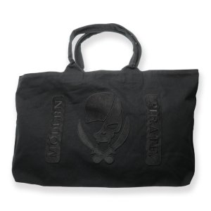 【 MODERNPIRATE. Embroidered Patch Heavy Canvas Zipped Tote Bag 】