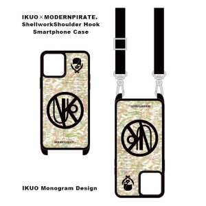 【 IKUO×MP Shellwork Shoulder Hook  iphone Case / IKUO Monogram Design 001 】