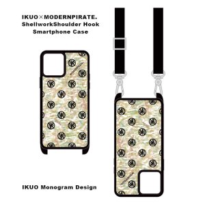 【 IKUO×MP Shellwork Shoulder Hook  iphone Case / IKUO Monogram Design 002 】