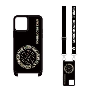 【 HISASHI×MP Shellwork Shoulder Hook Smartphone Case / SPIKE RECORDINGS Design ( BLACK ) 】