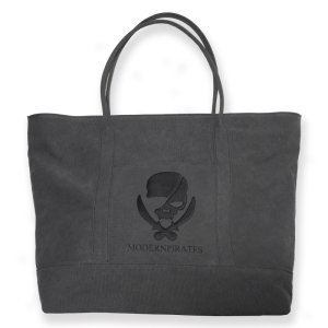 【 ten.×ModernPirates Tote Bag / L size ( Bio-Wash Canvas / Charcoal ) 】