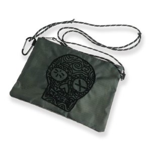  Polyester Sacoche / Chain Stitch lLine Sugar Skull Design 