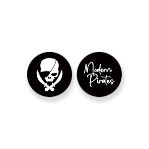  33mm Button Badges Set / ModernPirates Skull Design 