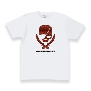  Open-end Max Weight T-shirt / Modern Pirates Skull Hexagon 001 Design BC 