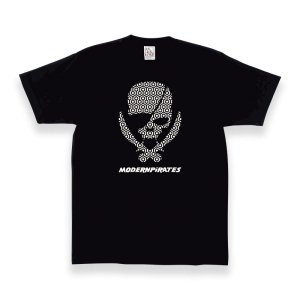  Open-end Max Weight T-shirt / Modern Pirates Skull Hexagon 001 Mono Design 