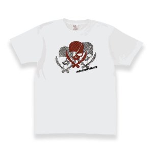  Open-end Max Weight T-shirt / Modern Pirates Skull Hexagon 002 Design BC 