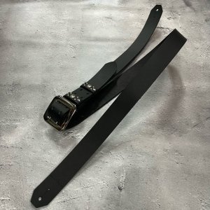  35mm Width Hard Leather Guitar Strap / Standard Design 