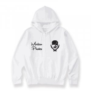  Regular Weight Sweat Zip Parka / ModernPirates Skull Design 001 ( ɽBlack ) 