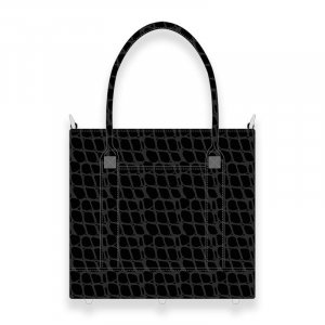  Leather Smal Tote Bag / 2Pyramid Design ( Embossed Crocodile ) 