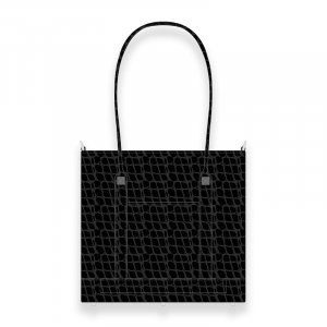  Leather Medium Tote Bag / 2Pyramid Design ( Embossed Crocodile ) 