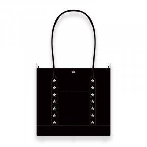  Leather Medium Tote Bag 001 / Star Spots Design 