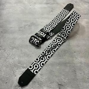  50mm Width Soft Leather Guitar Strap / THE SPiKiNG Print Design ۡHISASHI Model