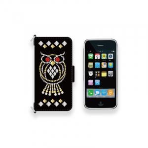  ͡Modern Pirates Leather Smartphone Wallet Case / Spots Owl Design ۡiPhoneʳѥǥ