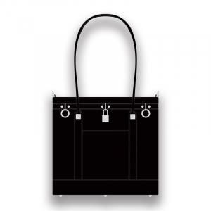  Leather Medium Tote Bag 001 / Padlock & Ring Design 