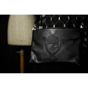  Leather Sacoche / Modern Pirates Skull Design 