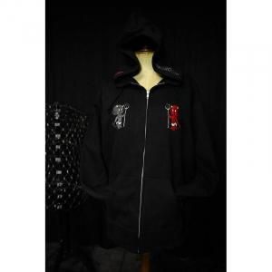  12.4oz Heavyweight Zip Hoodie / Red & Dark Baby Devil Design (ɽ) 