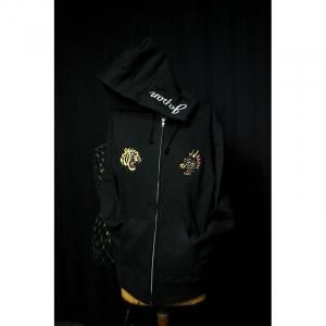  12.4oz Heavyweight Zip Hoodie / Tiger and Dragon Design (ɽ) A-TYPE) 