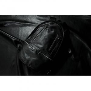 �� Leather Back Pack / Double Side Zipper Design ��