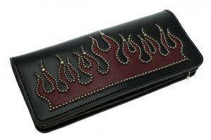 Flame Studs Long Wallet