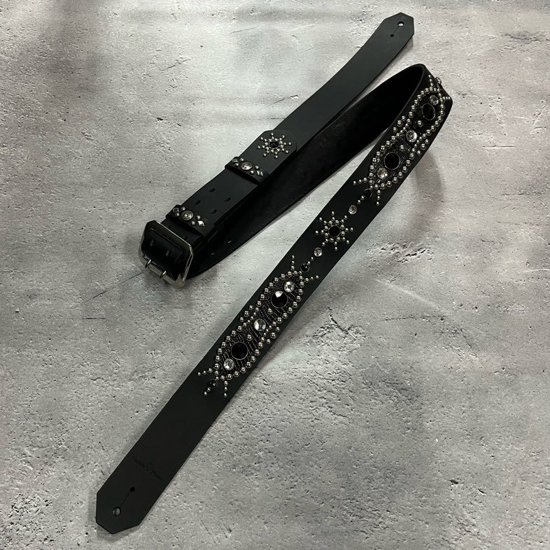 42mm Width Leather Guitar Strap/Vintage Design 002 - ModernPirates 