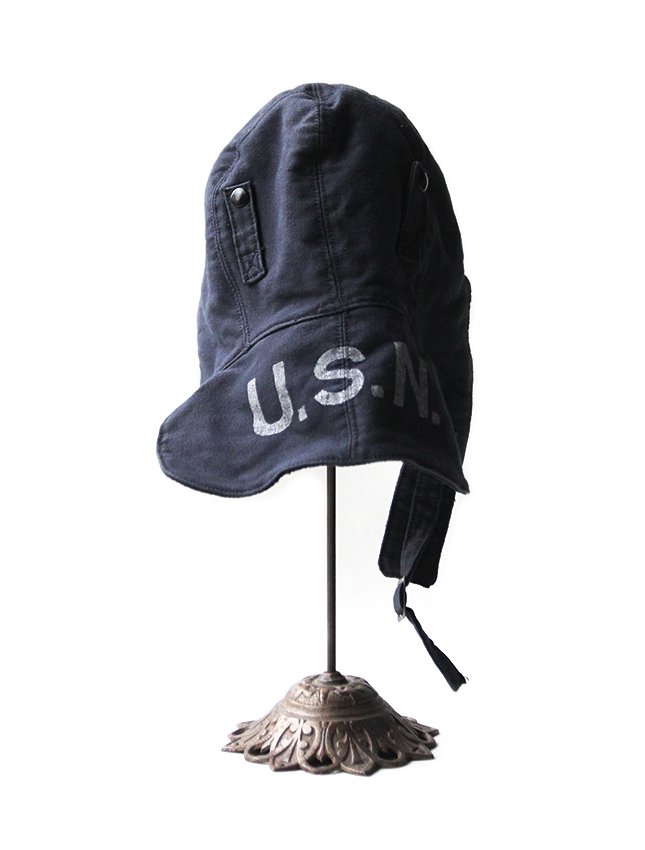 40s US NAVY N-1 DECK CAP NAVY - MATIN, VINTAGE OUTFITTERS 